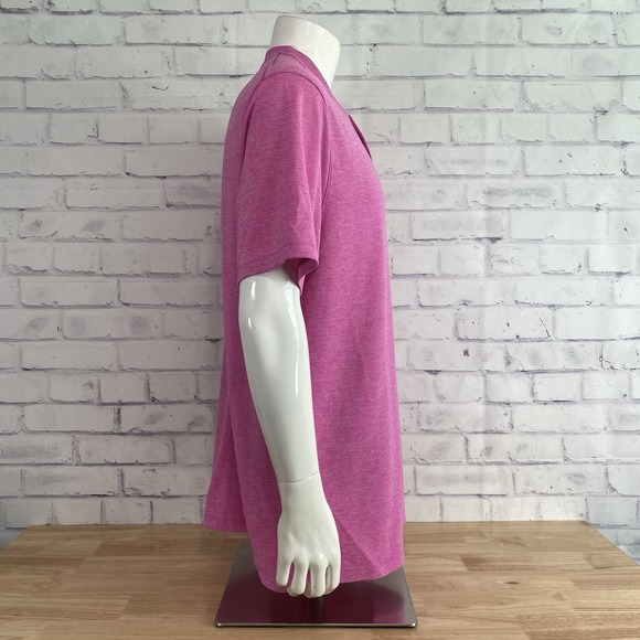 Nike Shirt Men's XL Extra Large Blade Collar Polo Aeroreact Tiger Woods Pink - Picture 9 of 13